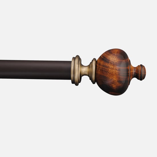 DECO WINDOW Extendable Curtain Rod - 1, Brown Matte (52-144)