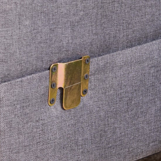 Helios California Fabric 3-Seater Sofa with Left Chaise - Grey