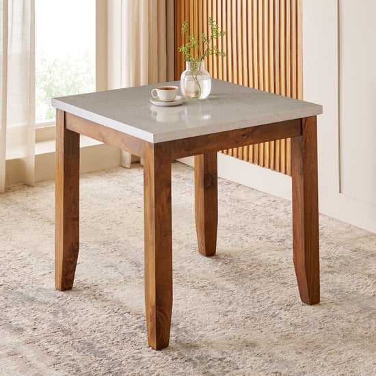 Giza Composite Marble Top 2-Seater Dining Table - Grey