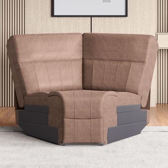 Denver Fabric 4-Seater Manual Recliner Set - Brown