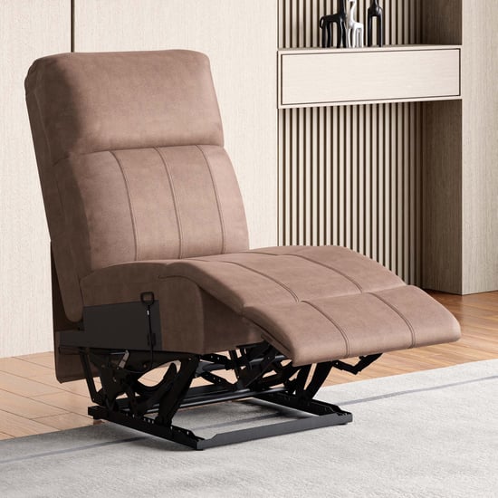 Denver Fabric 4-Seater Manual Recliner Set - Brown