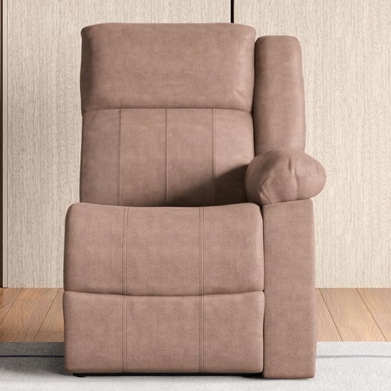 Denver Fabric 4-Seater Manual Recliner Set - Brown