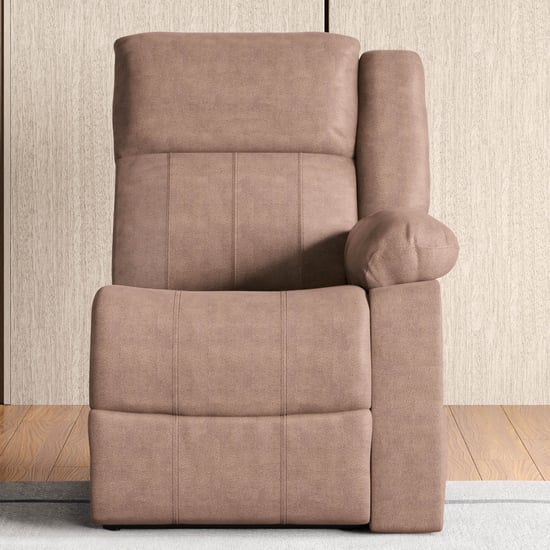 Denver Fabric 5-Seater Electric Recliner Set - Brown