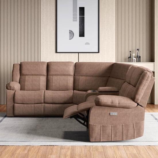 Recliner Chair Levin Domayne Lounge Suite Denver Fabric 5-Seater