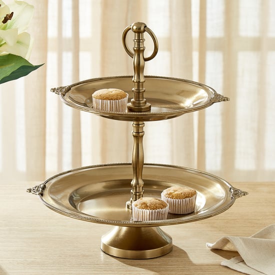 Heritage Renew Tara Metal 2-Tier Cupcake Stand