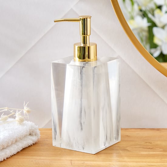 Aubree Carrara Polyresin Soap Dispenser - 165ml