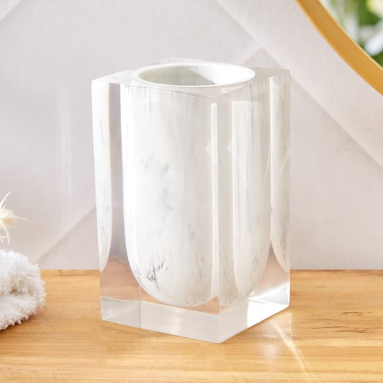 Aubree Carrara Polyresin Tumbler