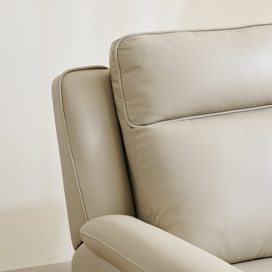 Oliver 2-Seater Half Leather Electric Recliner - Grey