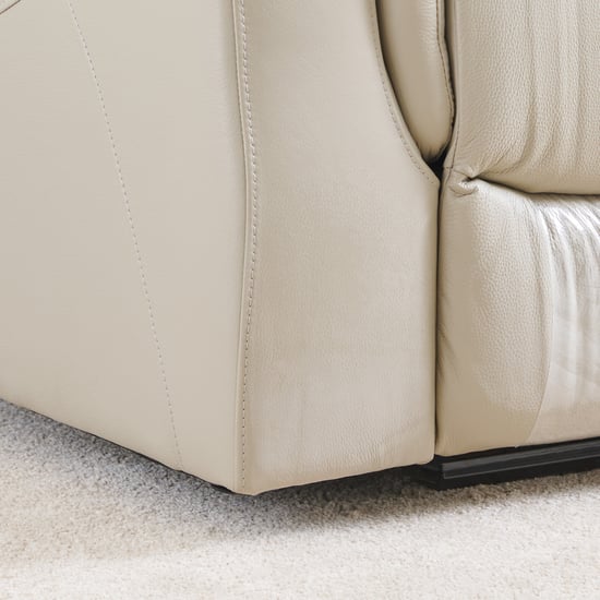 Oliver Half Leather 3-Seater Electric Recliner - Grey