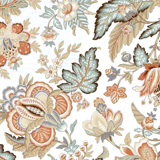 Oxford Jacobean Set of 2 Floral Print Pillow Covers -70x45cm