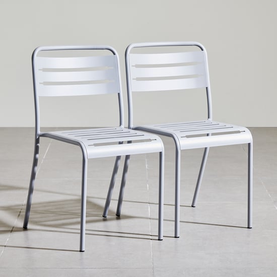 Odin Metal Outdoor 2-Seater Table Set with Chairs - White