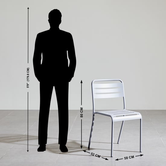 Odin Metal Outdoor 2-Seater Table Set with Chairs - White