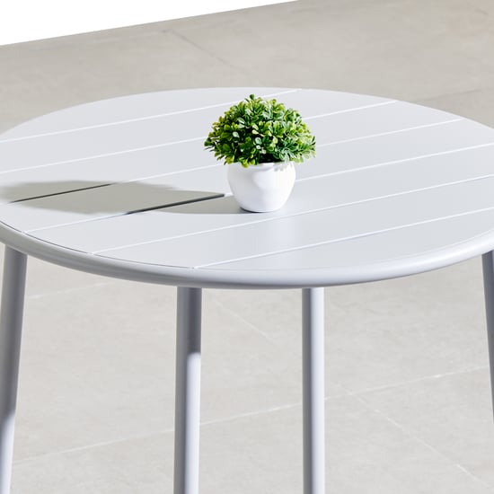 Odin Metal Outdoor 2-Seater Table Set with Chairs - White