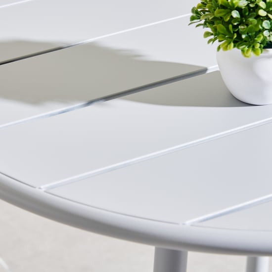 Odin Metal Outdoor 2-Seater Table Set with Chairs - White