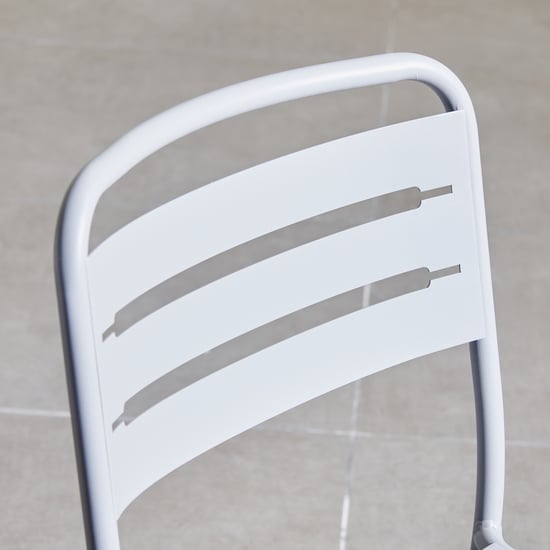 Odin Metal 4-Seater Outdoor Table Set with Chairs - White