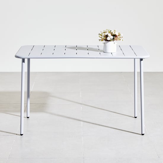 Odin Metal 4-Seater Outdoor Table Set with Chairs - White