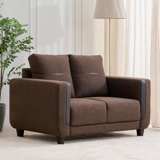 Berry Fabric 2-Seater Sofa - Brown