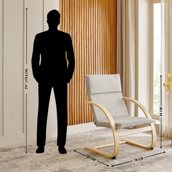 Paulo Fabric Accent Chair - Beige