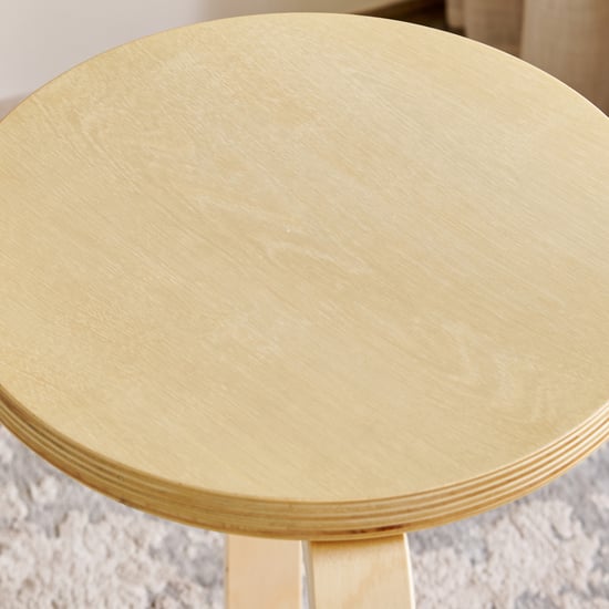 Paulo Solid Wood Stool - Brown