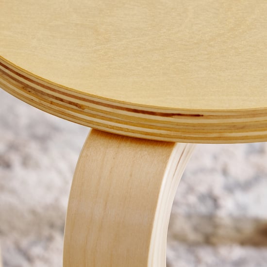 Paulo Solid Wood Stool - Brown