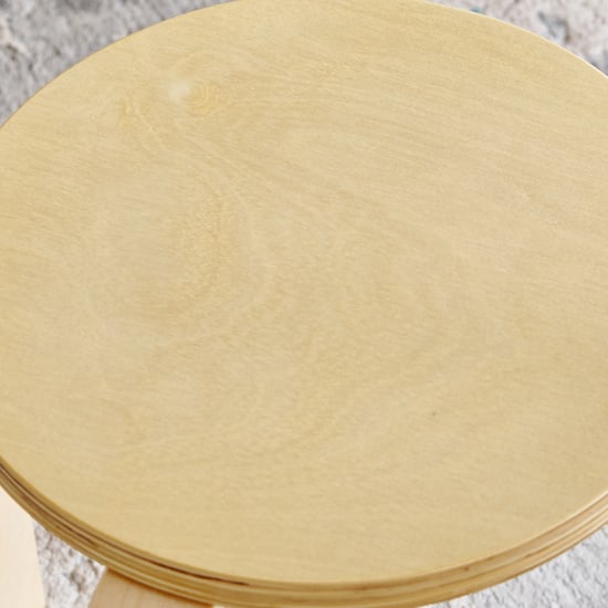 Paulo Solid Wood Stool - Brown