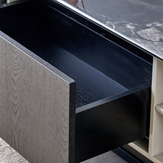 Herman Faux Marbel Top TV Unit - Grey