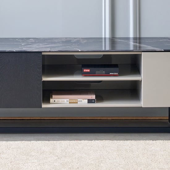 Herman Faux Marbel Top TV Unit - Grey