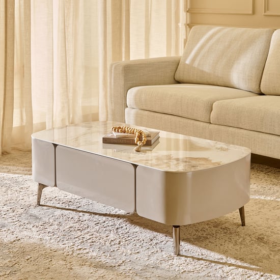Gilly Sintered Stone Top Coffee Table - Beige