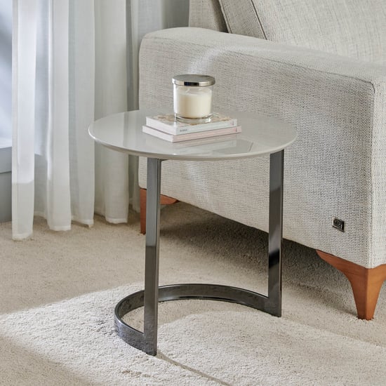 Herman Metal End Table - Grey