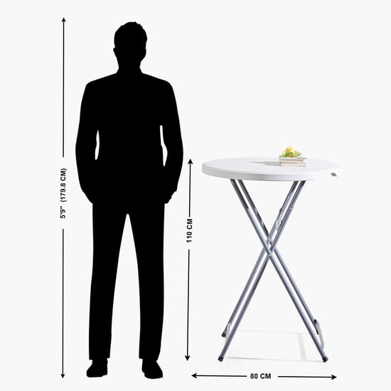 Helios Kate Outdoor Folding Table - White