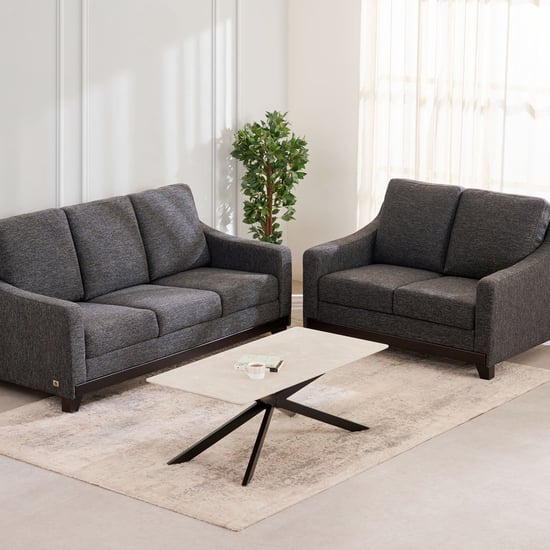 Sylvester Plus Fabric 3+2 Seater Sofa Set- Grey
