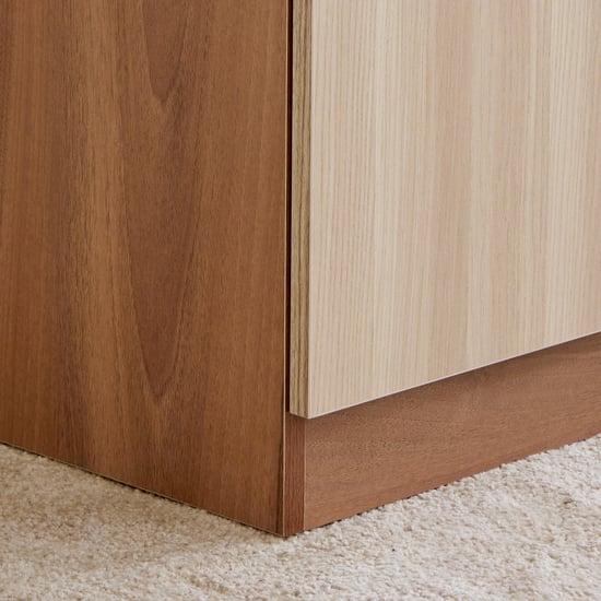 Samuel 6-Door Wardrobe with Mirror and Drawer - Brown