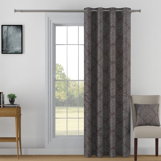 SWAYAM 1Pc Jacquard Blackout Door Curtain