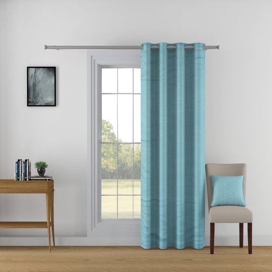 SWAYAM 1Pc Jacquard Blackout Door Curtain