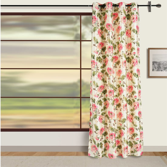 SWAYAM Omega 1Pc Floral Print Room Darkening Door Curtain