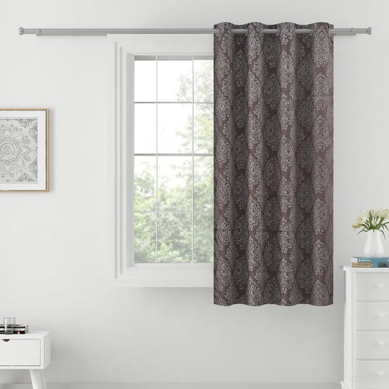 SWAYAM 1Pc Jacquard Blackout Window Curtain
