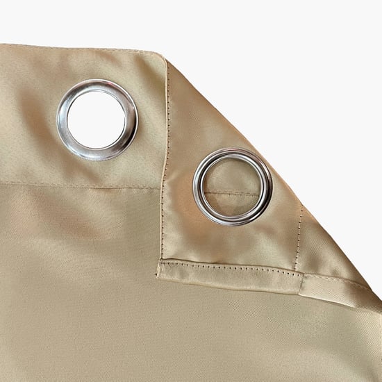 SWAYAM Set of 2 Blackout Window Curtains - Beige