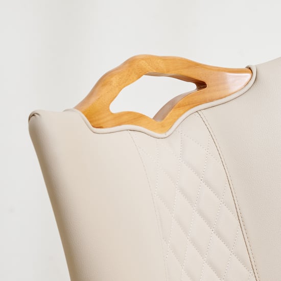 Prince Set of 2 Faux Leather Dining Chairs - Off White