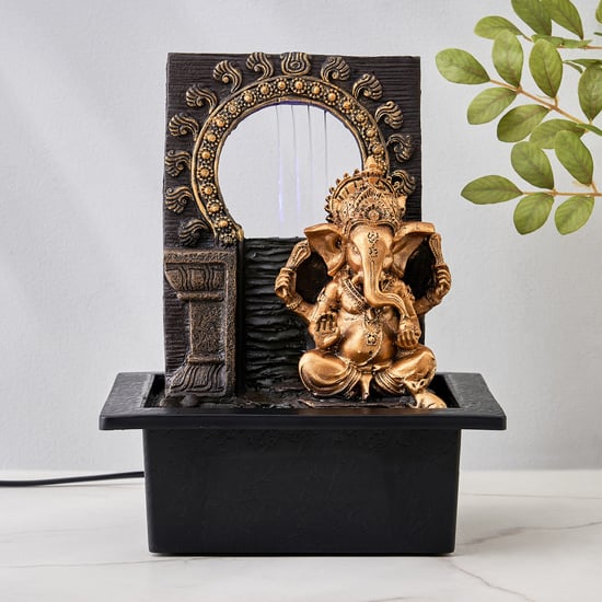 Corsica Alpine Polyresin Ganesha Fountain - 20x25cm