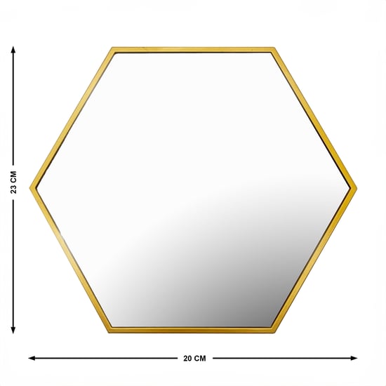 Corsica Reflection Karol Set of 7 Hexagon Decorative Wall Mirrors - 20x23cm