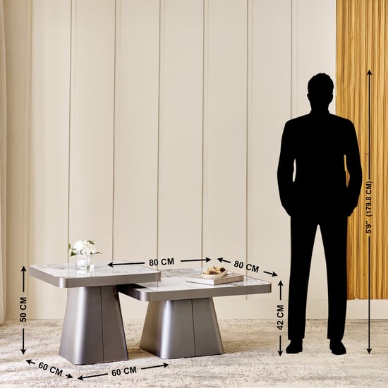 Aspire Ceramic Top Coffee Table - Grey