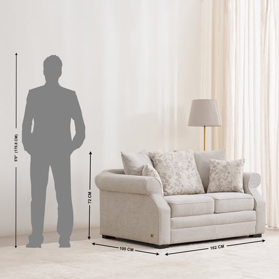 Botanical NXT Fabric 3+2 Seater Sofa Set with Wing Chair - Grey