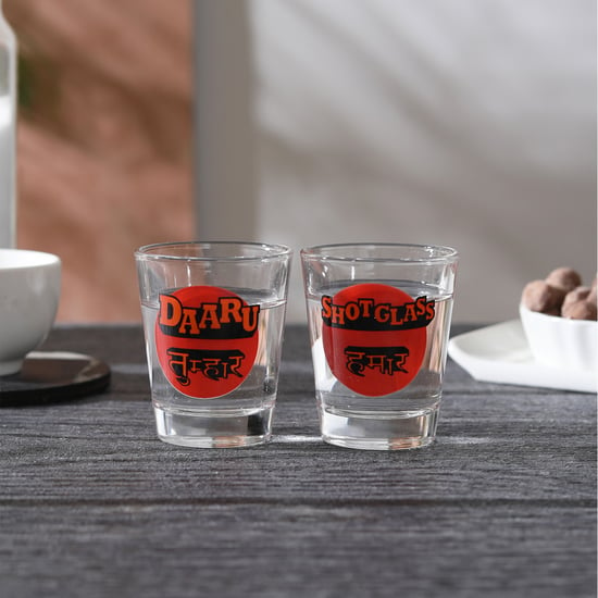 EK DO DHAI Set of 2 Shot Glasses - 60ml