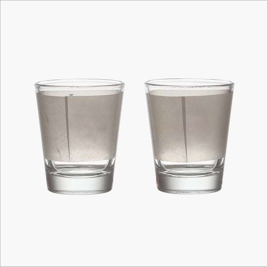 EK DO DHAI Set of 2 Printed Shot Glasses - 60ml