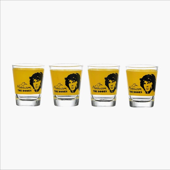 EK DO DHAI Set of 4 Jim Morrison Print Shot Glasses - 60ml