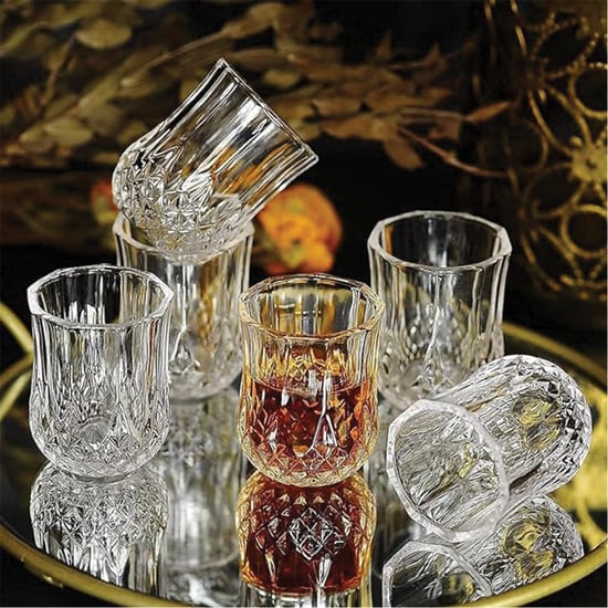 EK DO DHAI Set of 6 Crystal Shot Glasses - 50ml