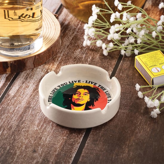 EK DO DHAI Ceramic Bob Marley Print Ash Tray