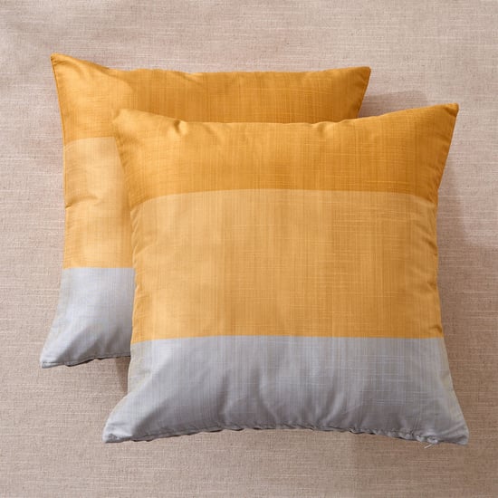 Wesley Set of 2 Colourblocked Cushion Covers - 40x40cm