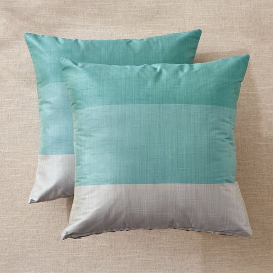 Wesley Set of 2 Colourblocked Cushion Covers - 40x40cm