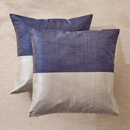 Wesley Set of 2 Colourblocked Cushion Covers - 40x40cm